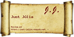 Just Júlia névjegykártya